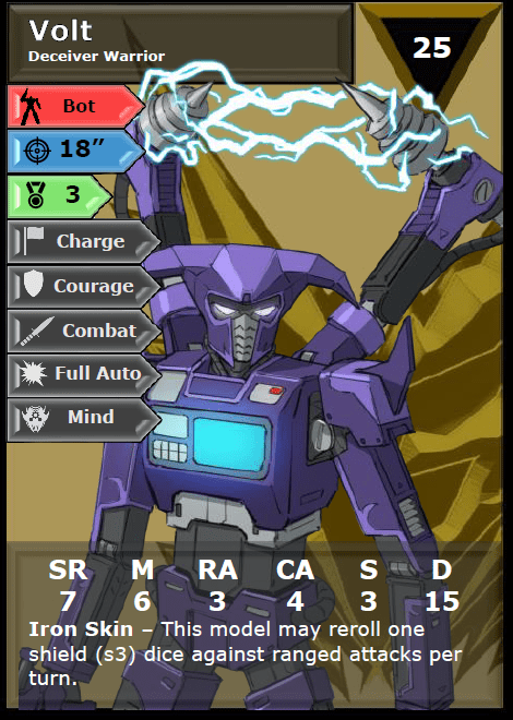 Deceiver Volt - ROTD Scale - Includes ROTD Digital Stat Card - Image 2