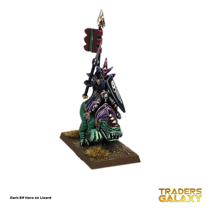 Dark Elf Hero on Lizard