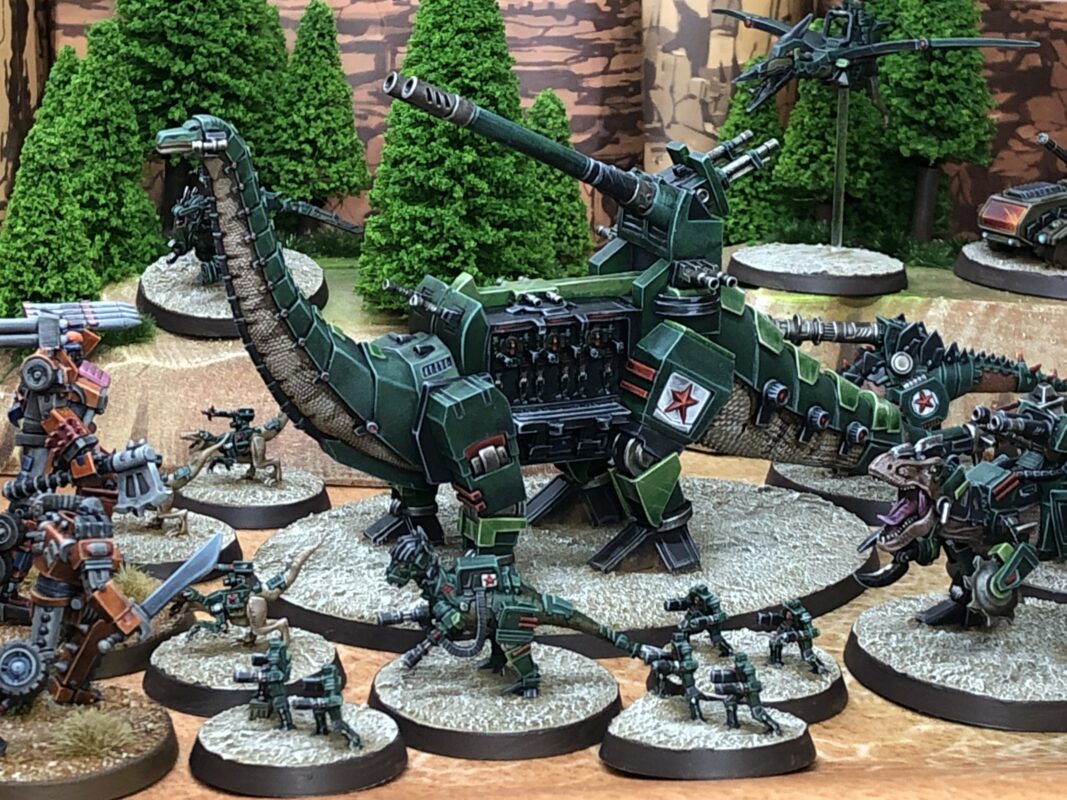 Red Star Nations Bot War miniatures on the tabletop